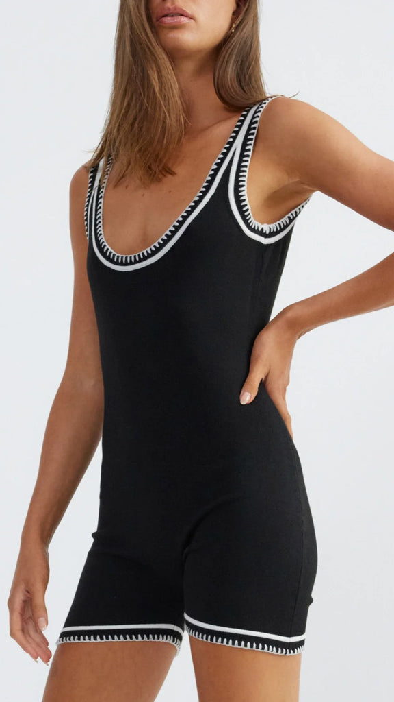 Beverly Romper - Black / White - Billy J