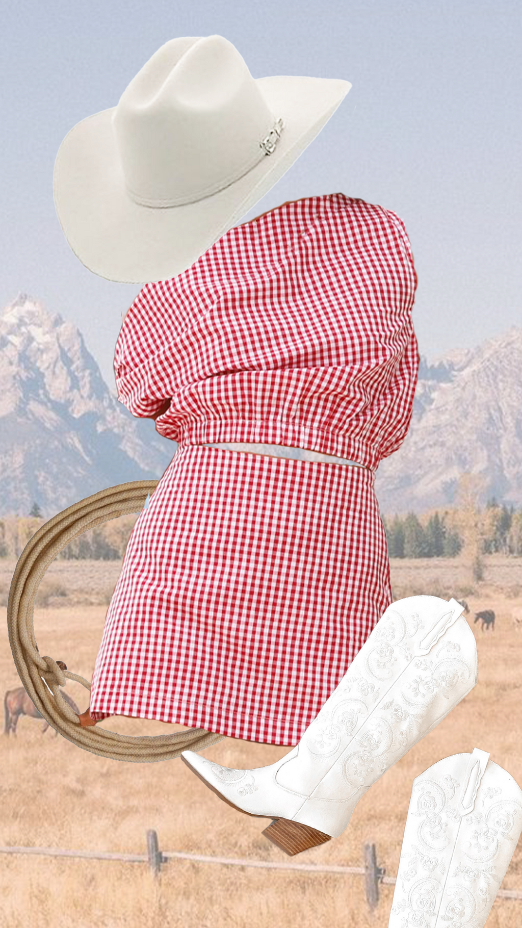 Jeane Top - Red Gingham - Billy J