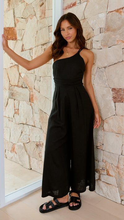 Load image into Gallery viewer, Samaya Jumpsuit - Black - Billy J
