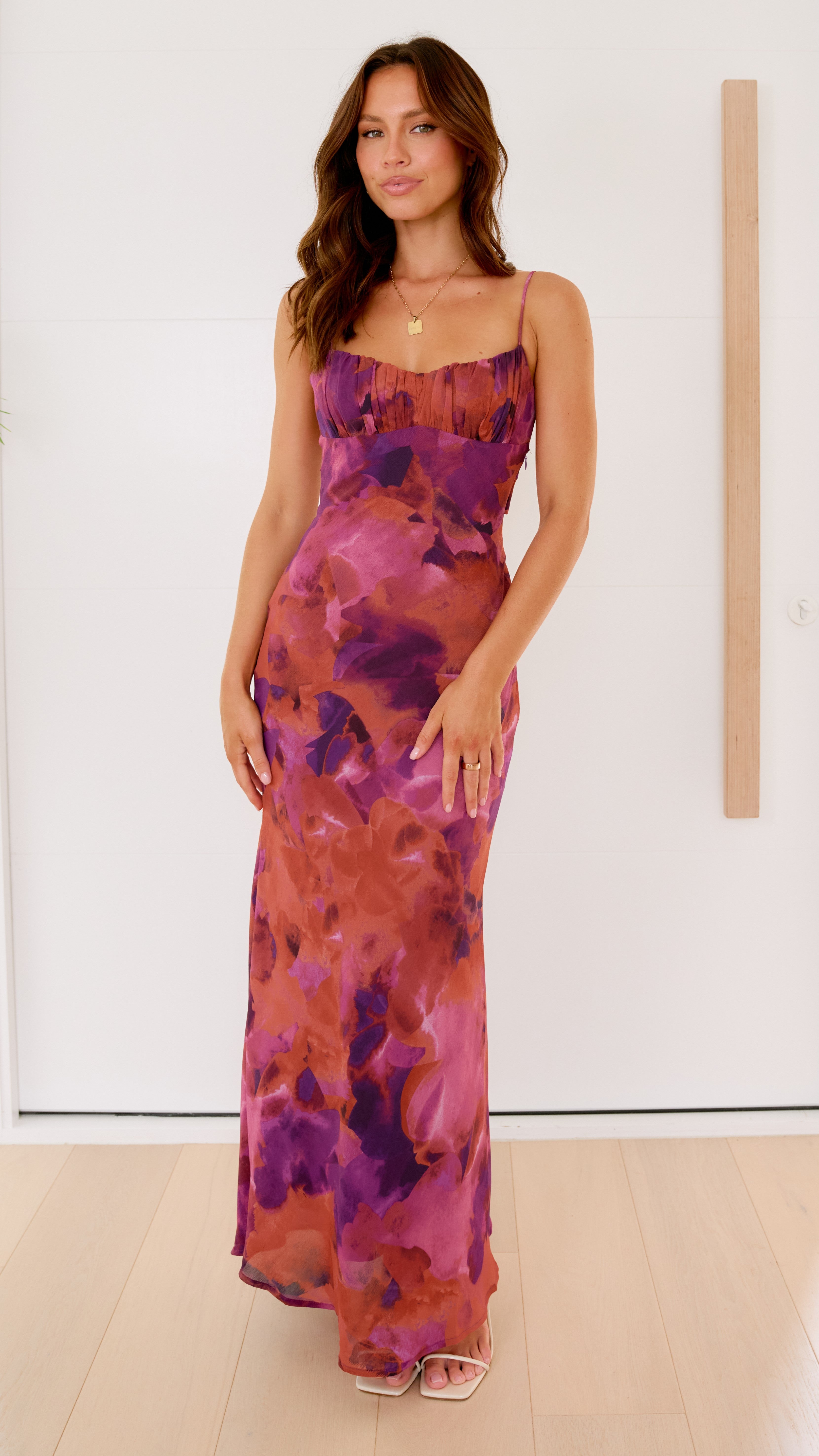 Margie Midi Dress - Dark Rose - Billy J