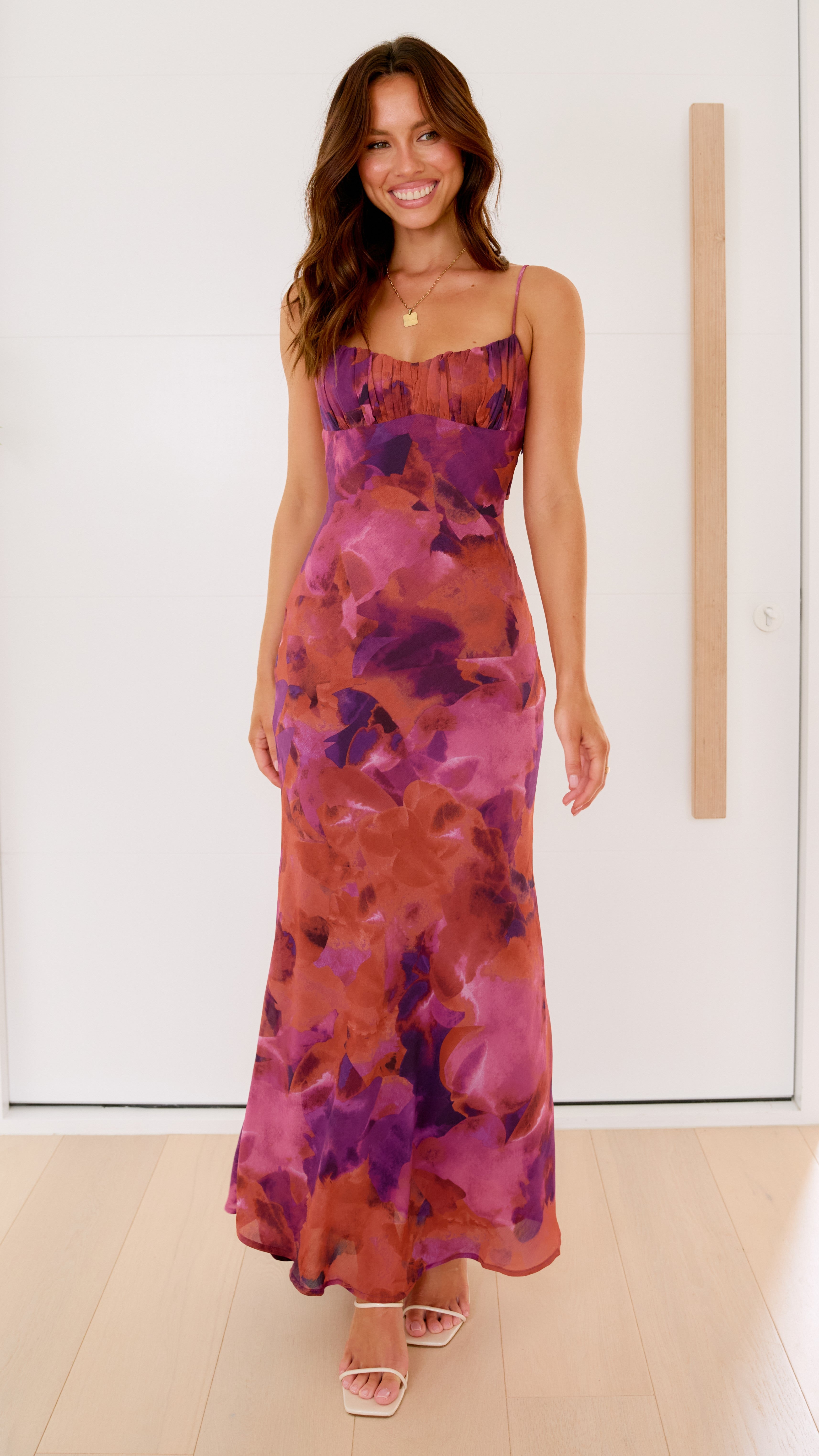 Margie Midi Dress - Dark Rose - Billy J