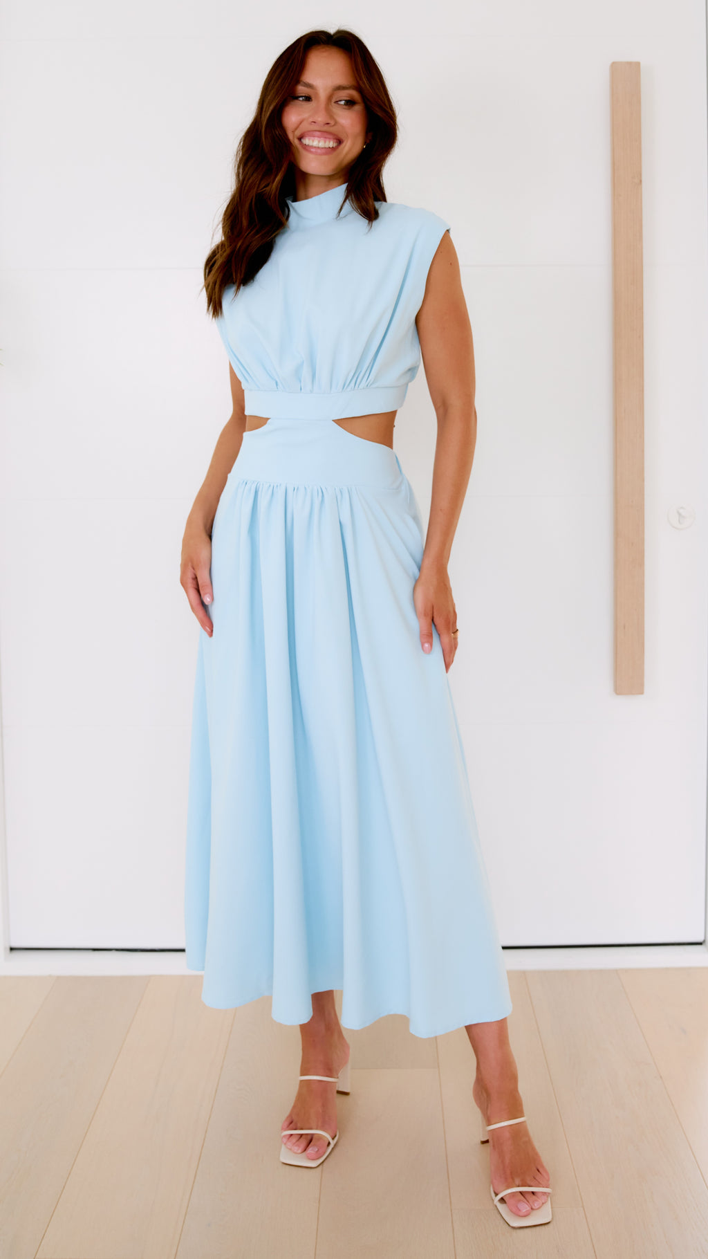 Maddison Midi Dress - Sky Blue - Billy J