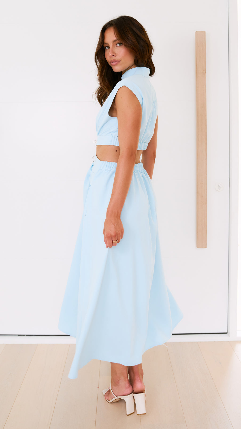 Maddison Midi Dress - Sky Blue - Billy J