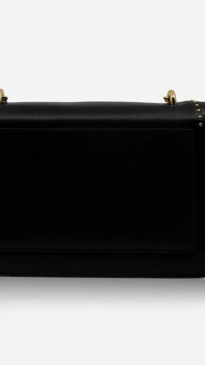 Load image into Gallery viewer, Sol Sana Flap Bag - Black/Gold - Billy J
