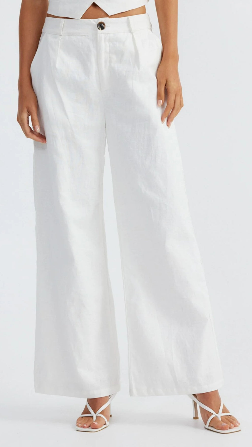 Hale Linen Pants - White - Billy J