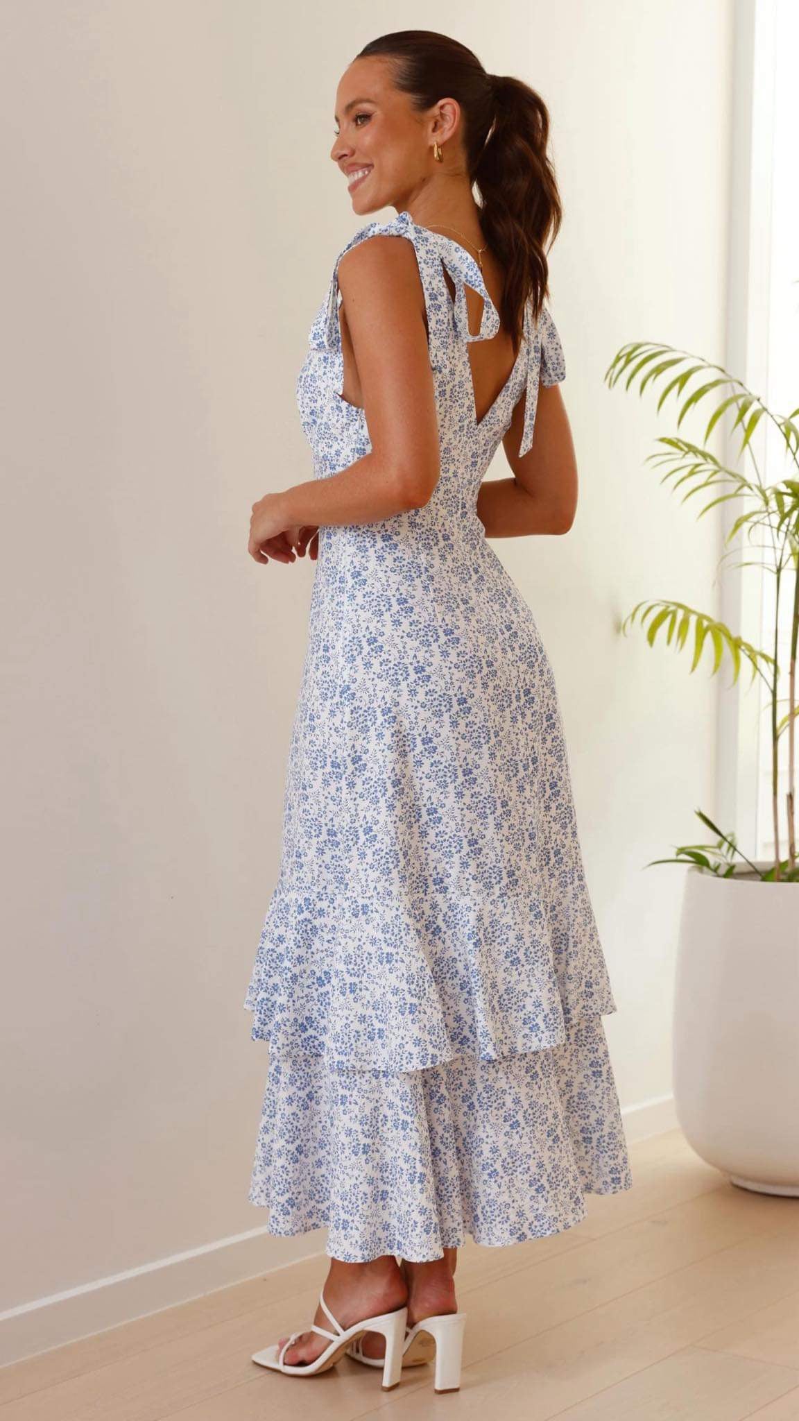 Idana Maxi Dress - Blue Floral - Billy J