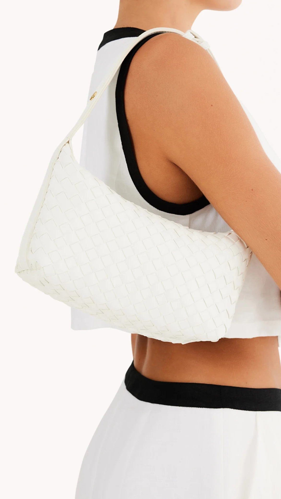 Isabelle Handle Bag - White - Billy J