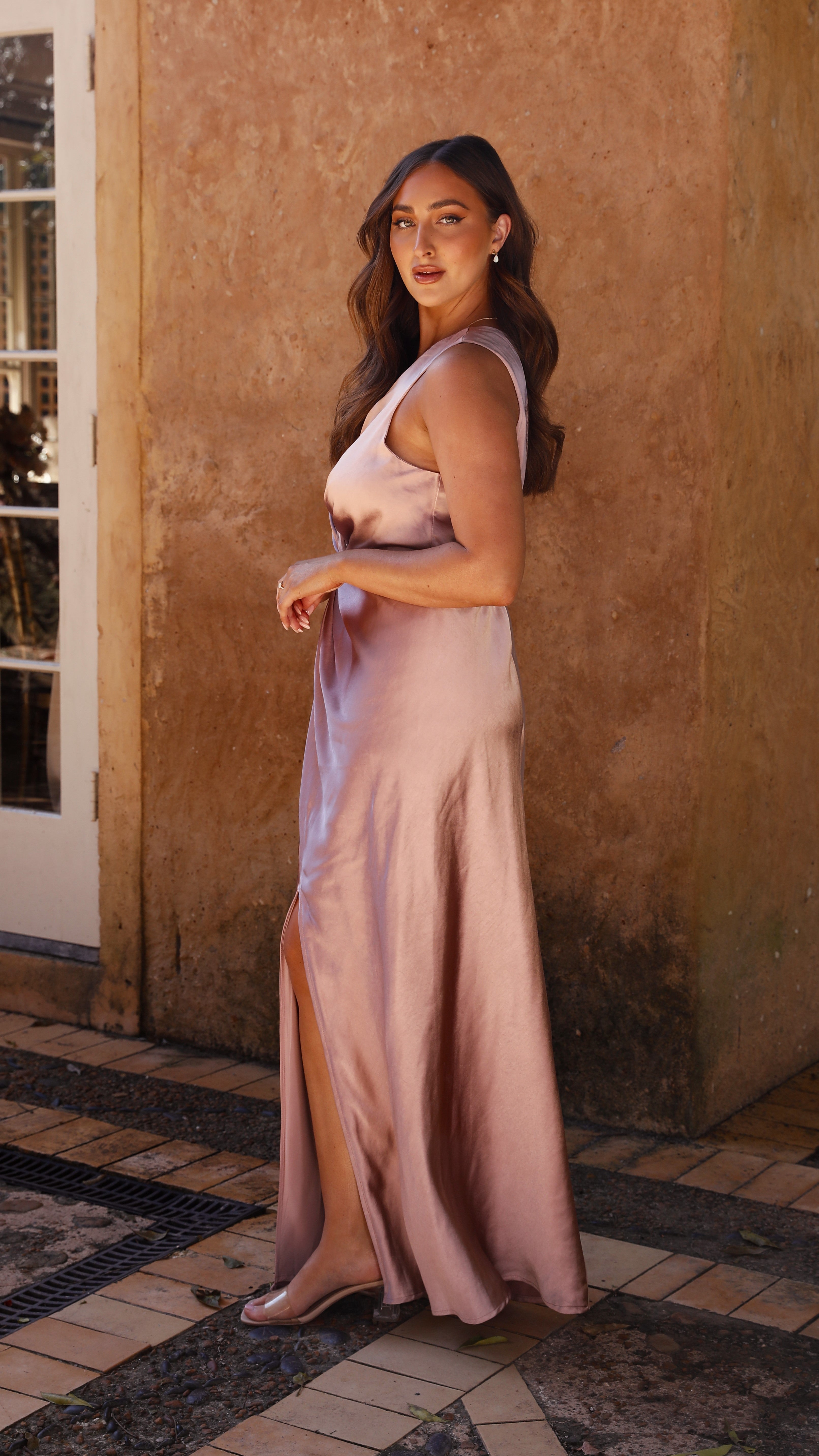 Lucia Maxi Dress - Dusty Pink - Billy J