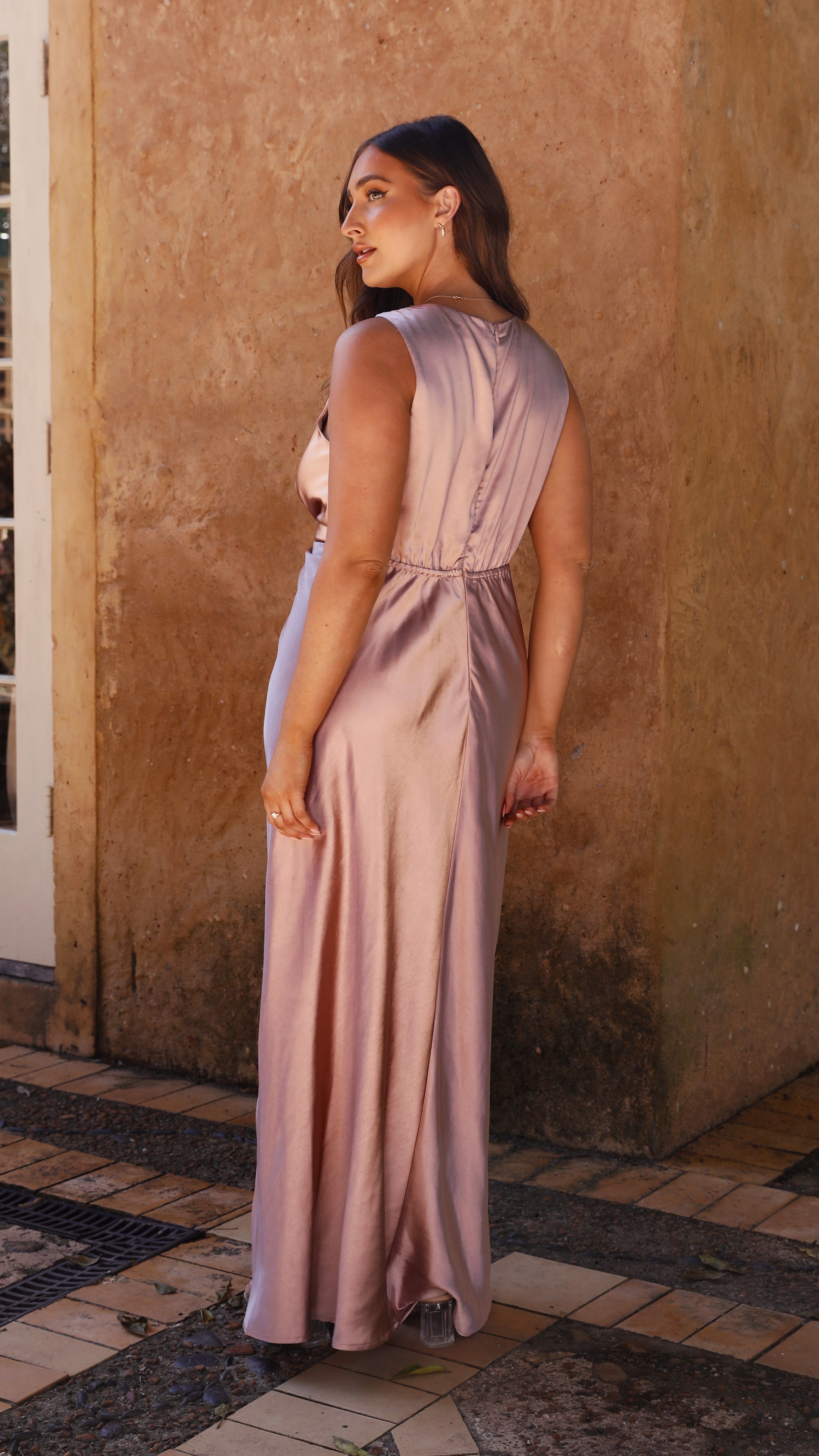 Lucia Maxi Dress - Dusty Pink - Billy J