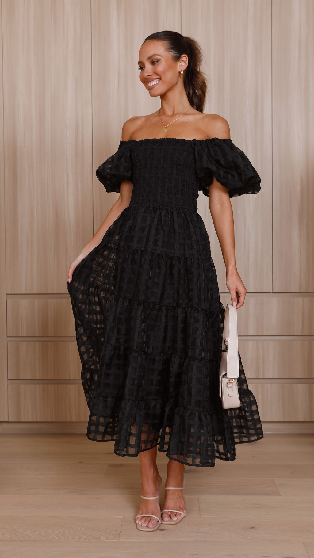 Deemi Maxi Dress - Black - Billy J