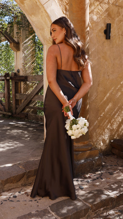 Load image into Gallery viewer, Ziah Maxi Dress - Espresso - Billy J
