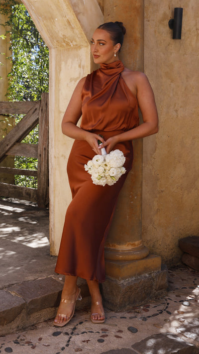 Load image into Gallery viewer, Esther Maxi Dress - Copper - Billy J
