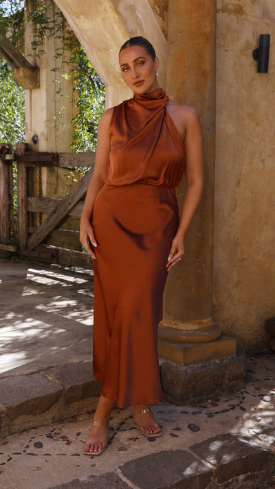 Load image into Gallery viewer, Esther Maxi Dress - Copper - Billy J
