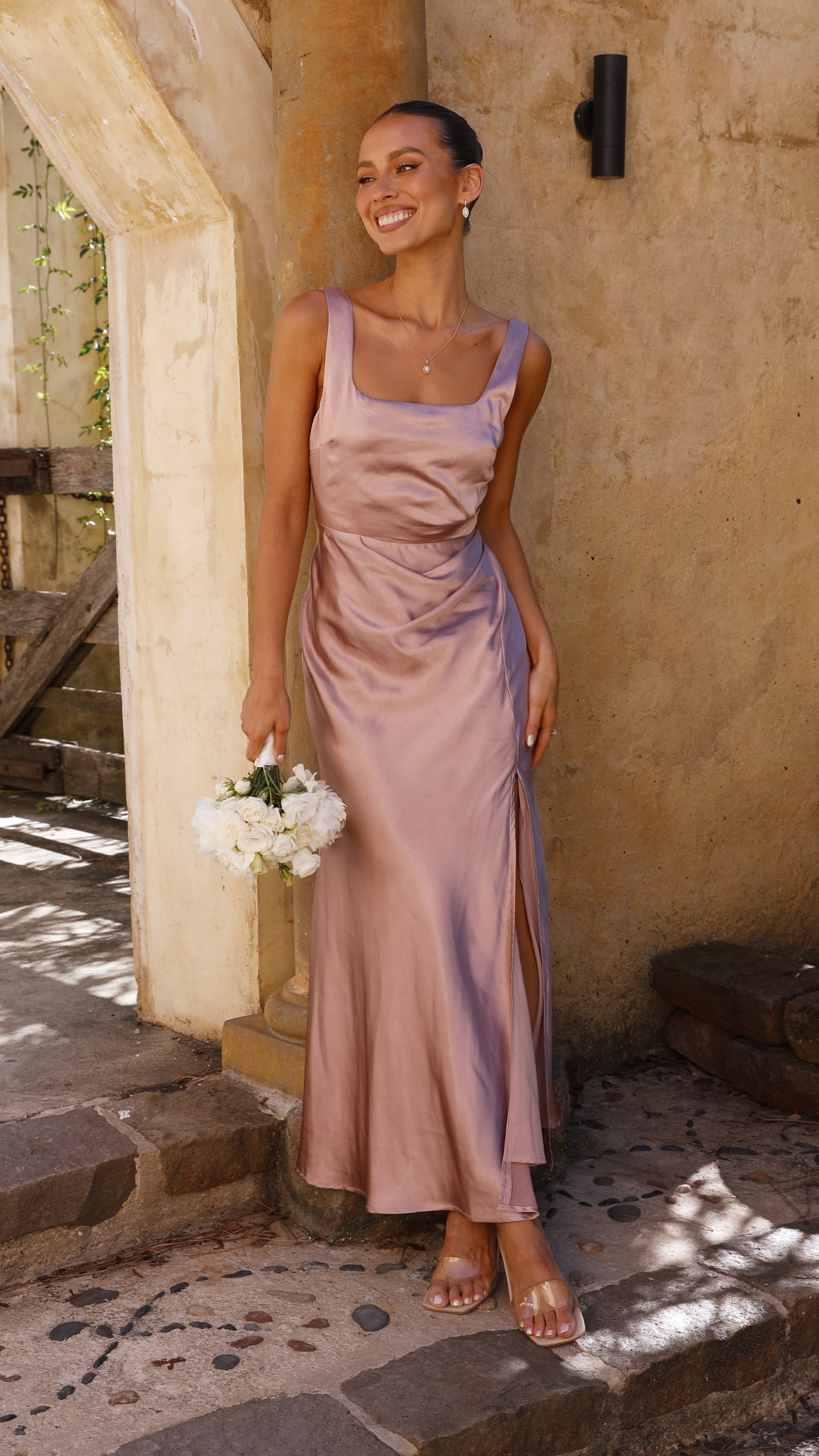 Alaria Maxi Dress - Dusty Pink - Billy J