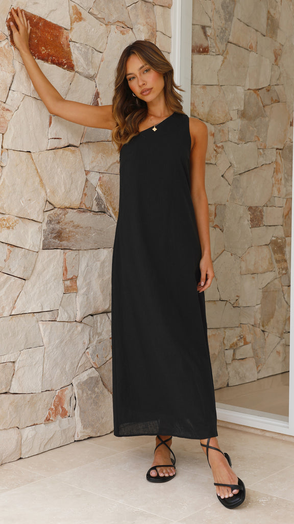 Stormi Maxi Dress - Black - Billy J