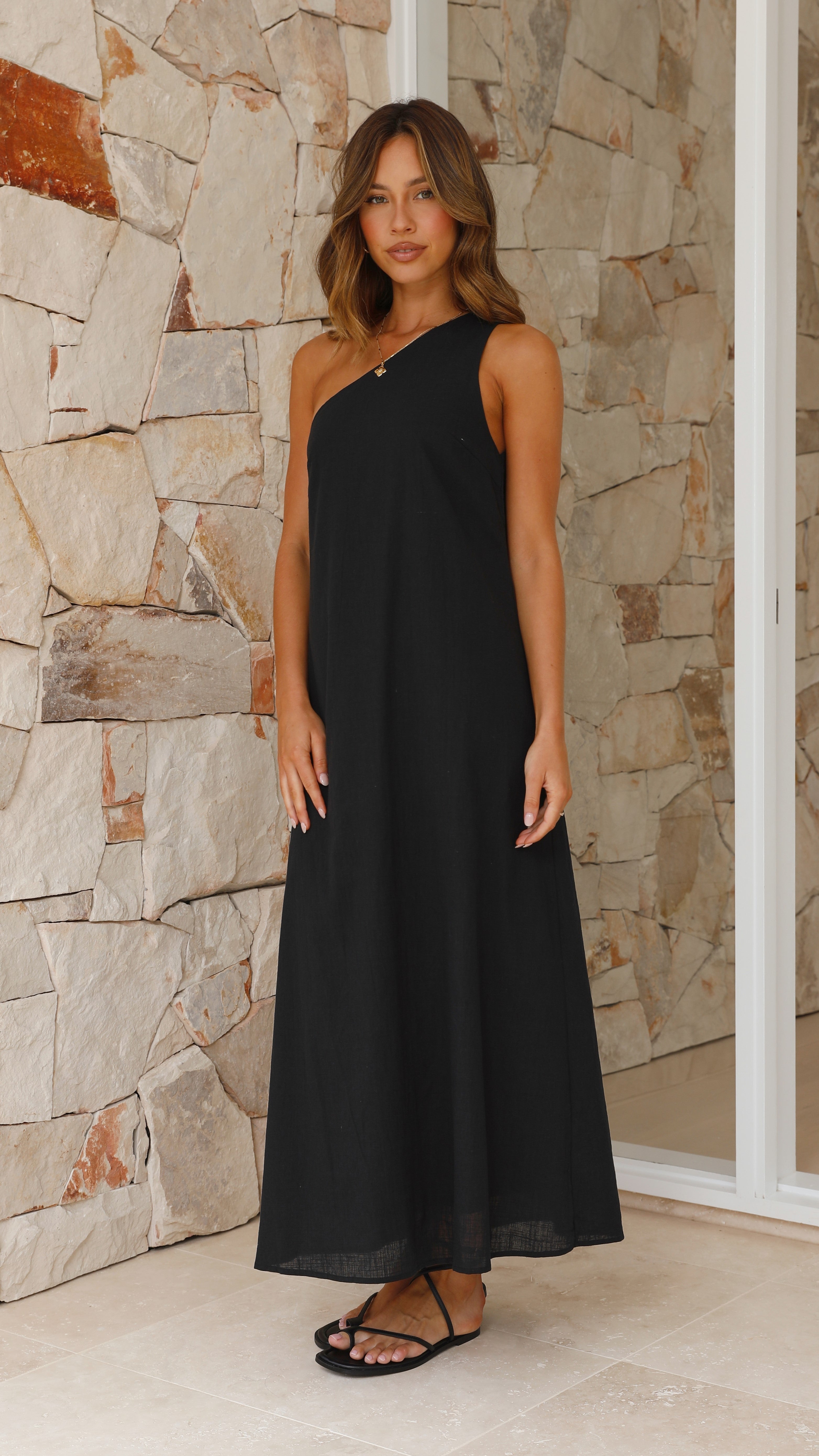 Stormi Maxi Dress - Black - Billy J