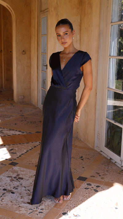 Load image into Gallery viewer, Selma Maxi Dress - Navy - Billy J
