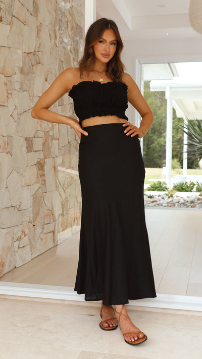 Load image into Gallery viewer, Zaltana Maxi Skirt - Black - Billy J
