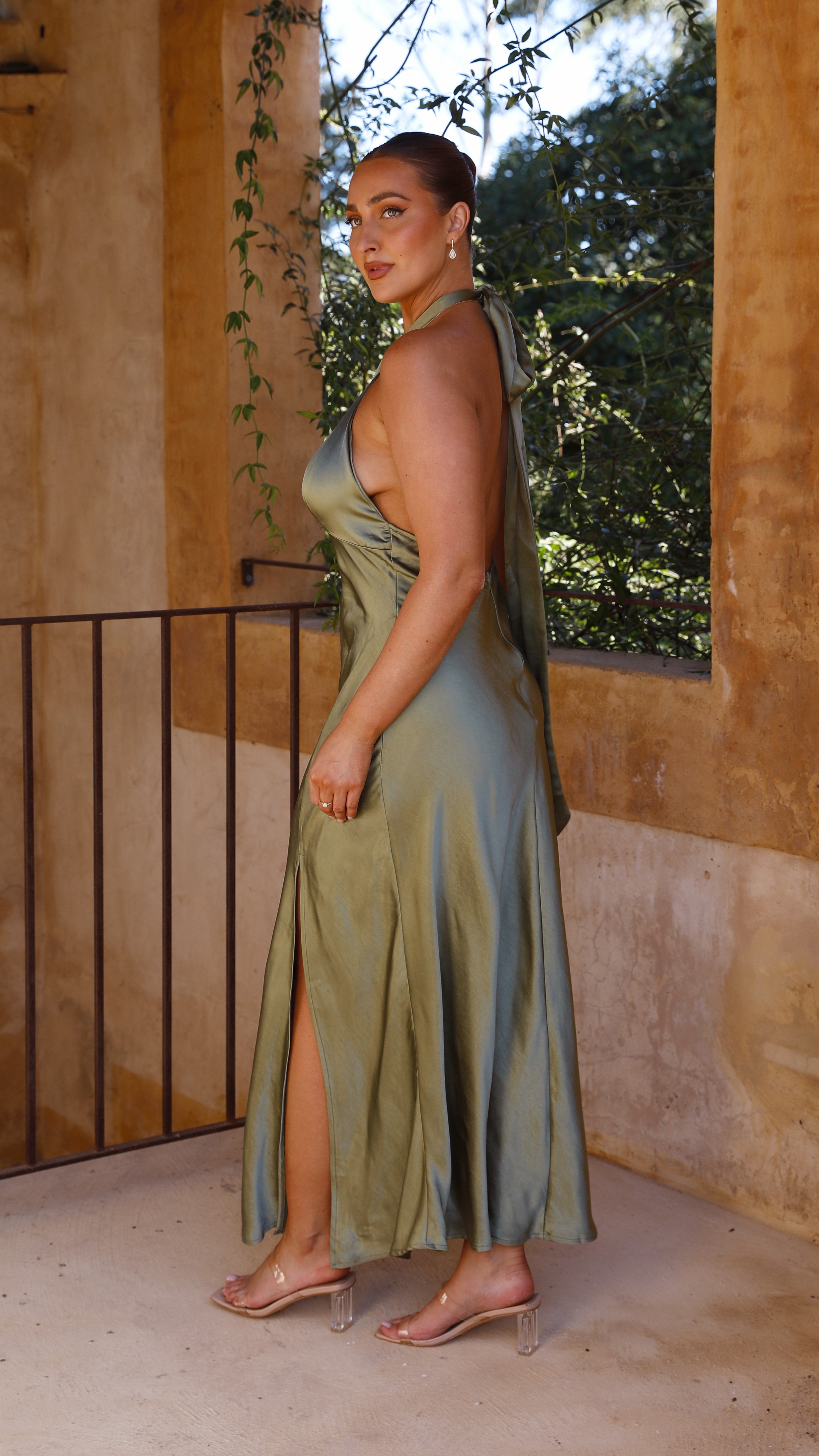 Amalia Maxi Dress - Olive - Billy J