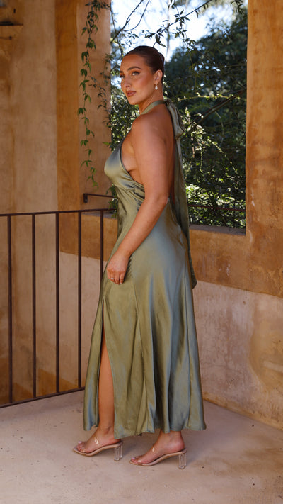 Load image into Gallery viewer, Amalia Maxi Dress - Olive - Billy J
