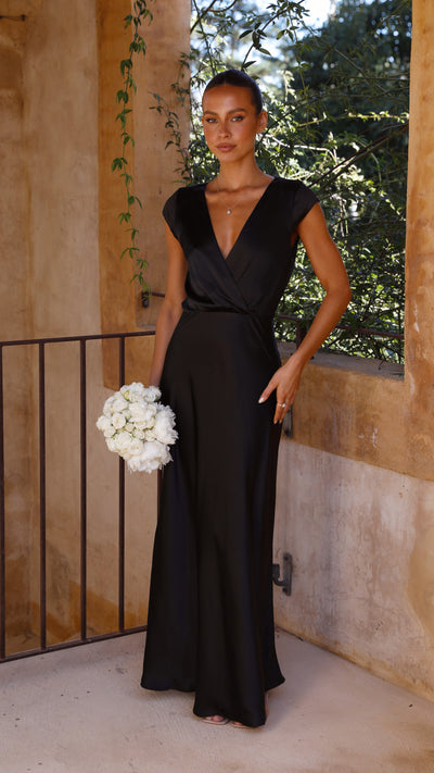 Load image into Gallery viewer, Selma Maxi Dress - Black - Billy J
