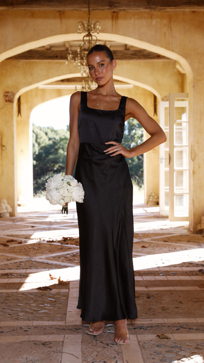 Load image into Gallery viewer, Alaria Maxi Dress - Black - Billy J
