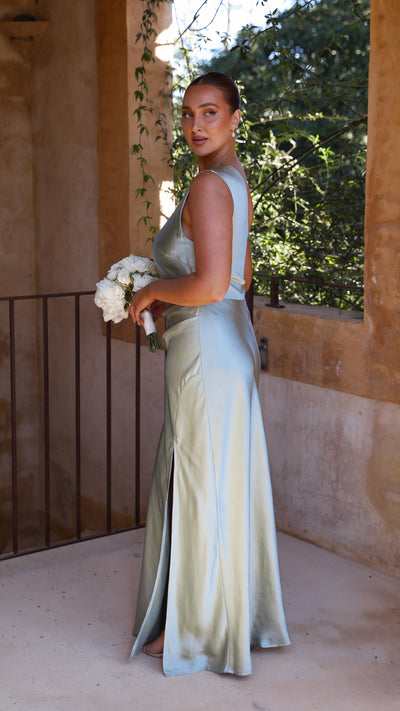 Load image into Gallery viewer, Victoria Maxi Dress - Sage - Billy J
