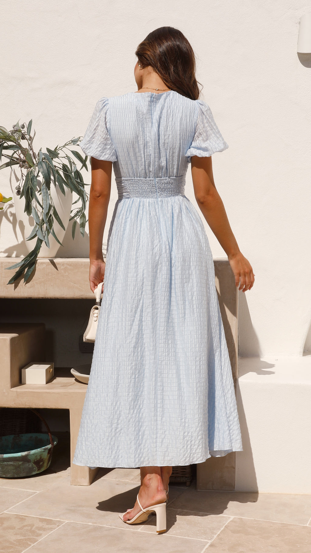 Faiz Maxi Dress - Light Blue - Billy J