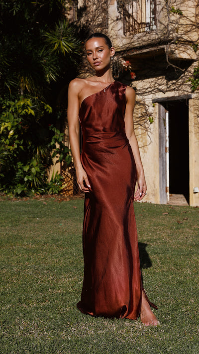 Load image into Gallery viewer, Victoria Maxi Dress - Rust - Billy J
