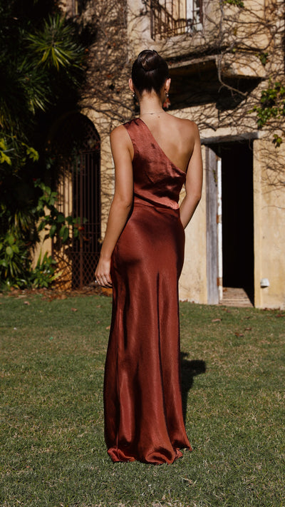 Load image into Gallery viewer, Victoria Maxi Dress - Rust - Billy J
