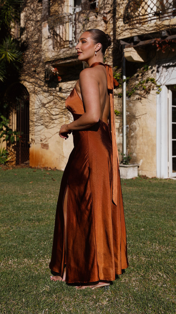 Amalia Maxi Dress - Rust - Billy J