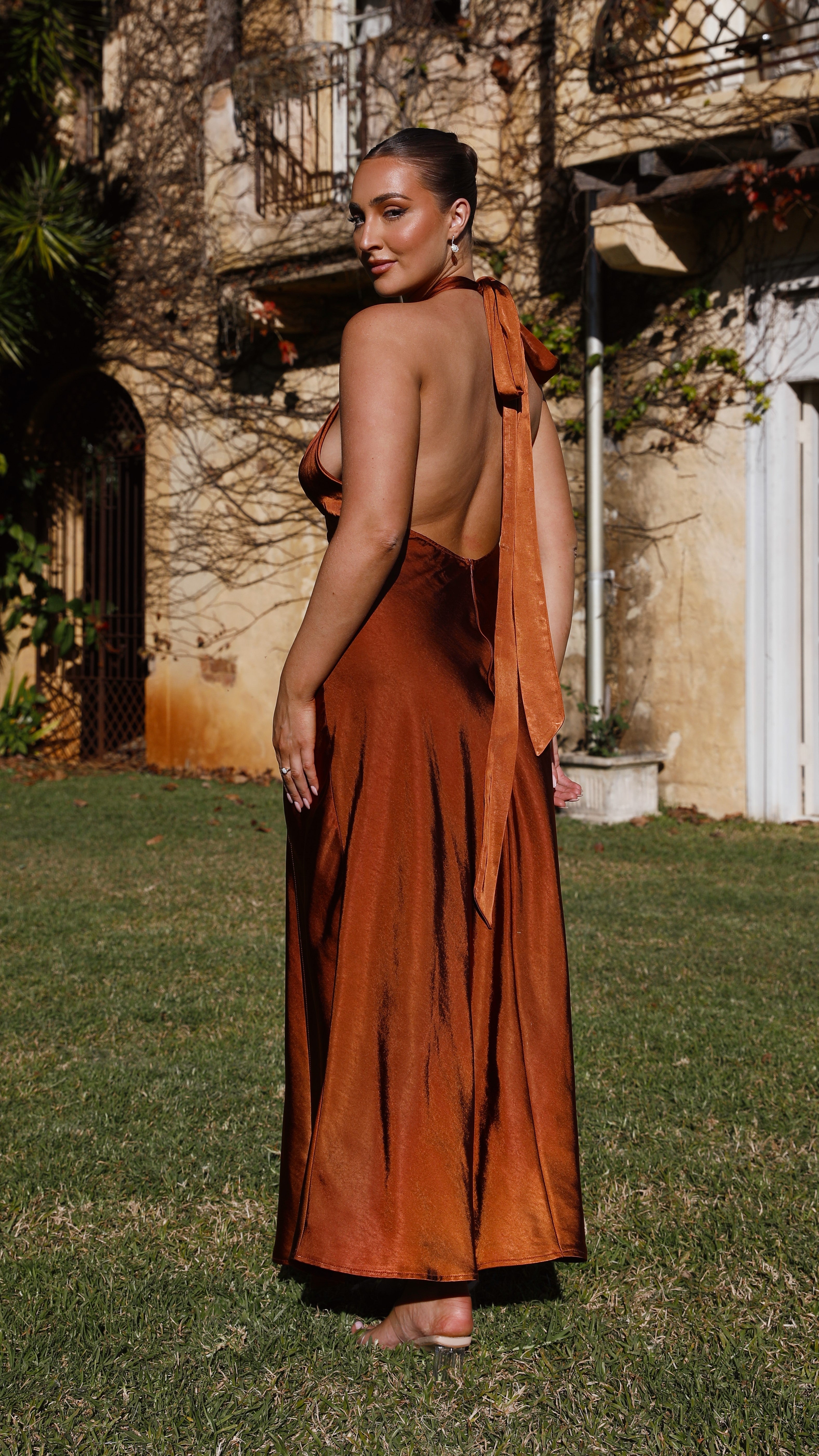 Amalia Maxi Dress - Rust - Billy J