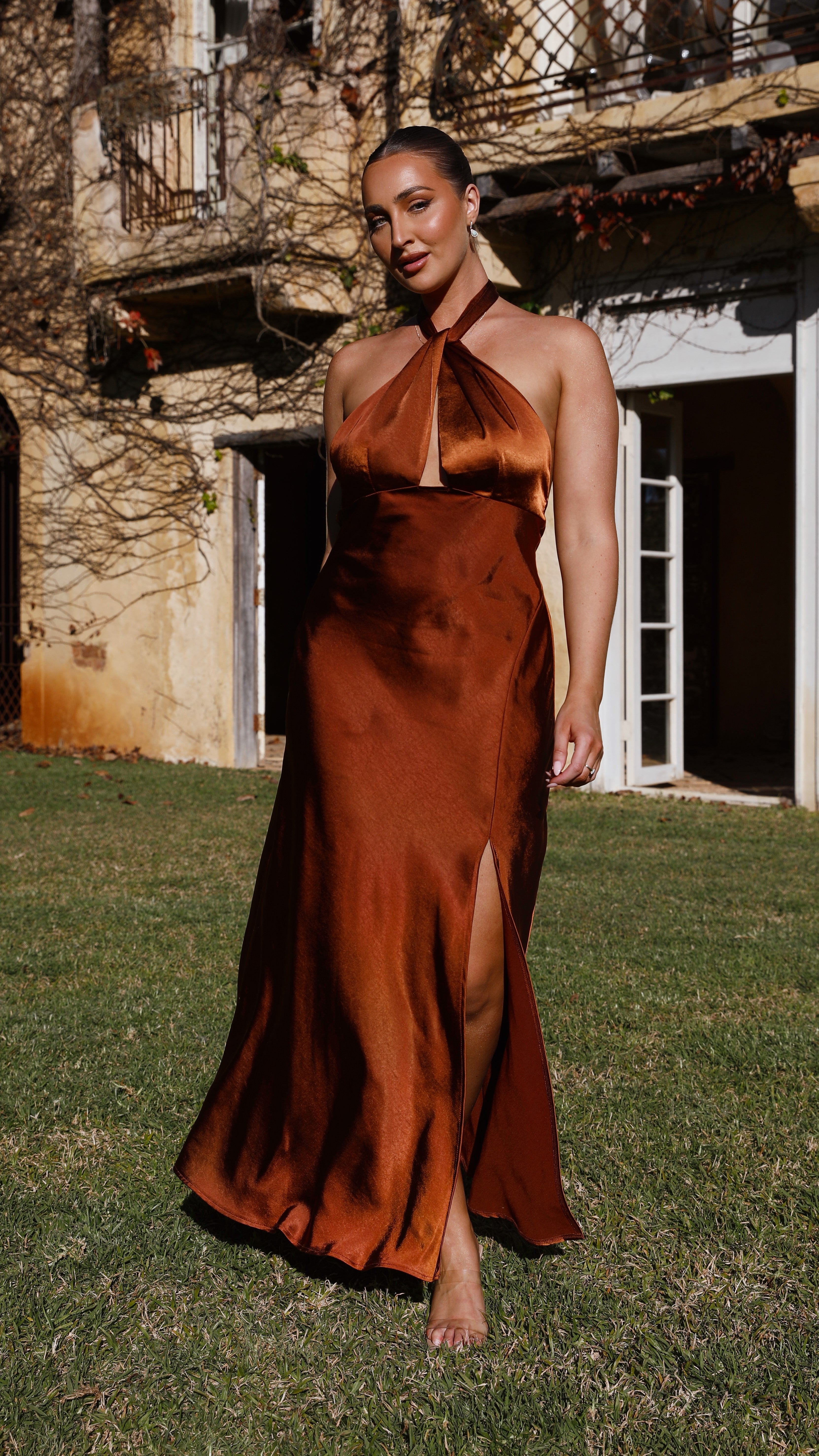 Amalia Maxi Dress - Rust - Billy J