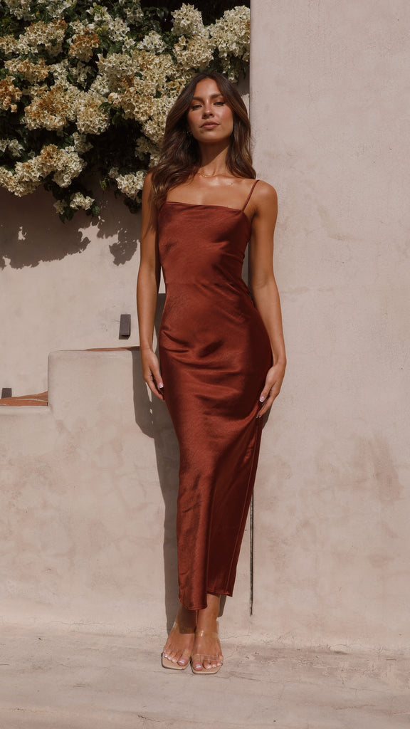 Keira Maxi Dress - Rust - Billy J