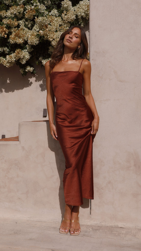 Keira Maxi Dress - Rust - Billy J