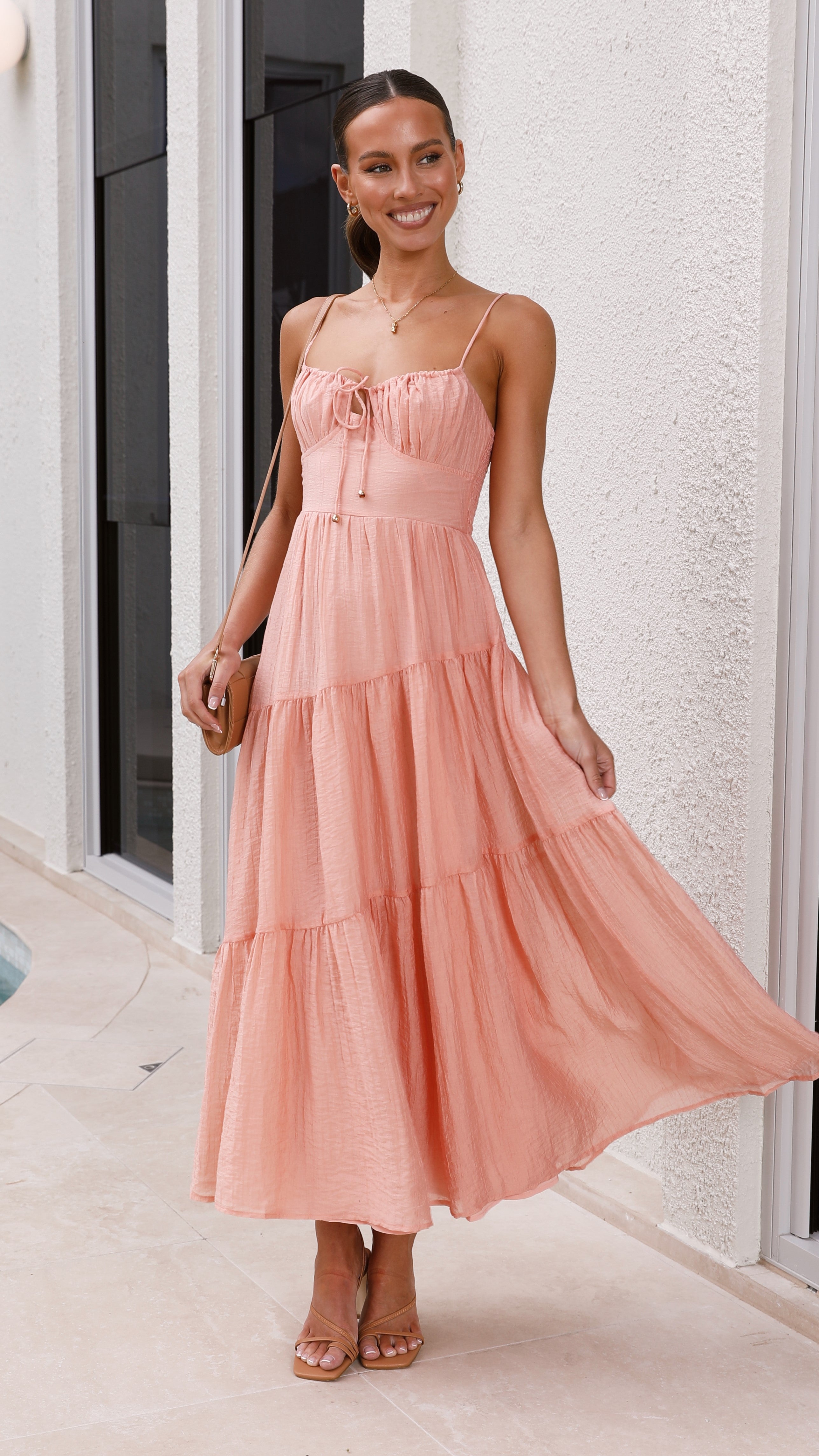 Cove Maxi Dress - Apricot - Billy J