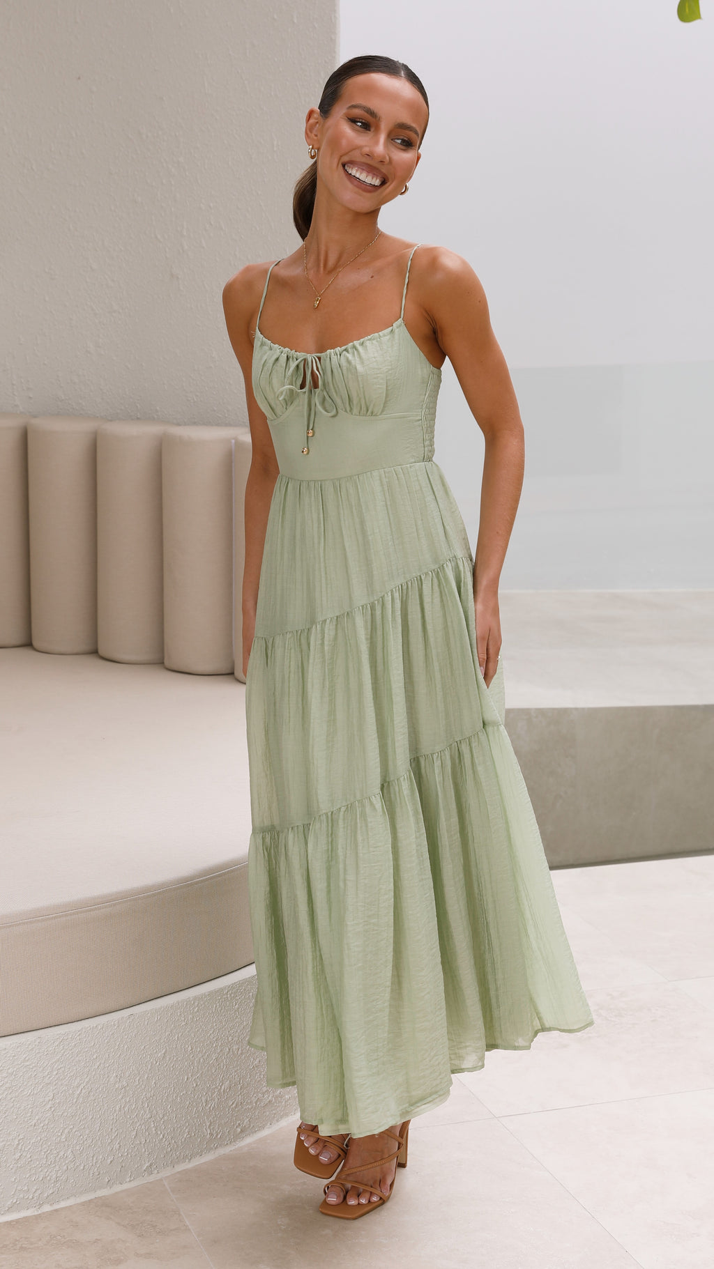 Cove Maxi Dress - Sage - Billy J