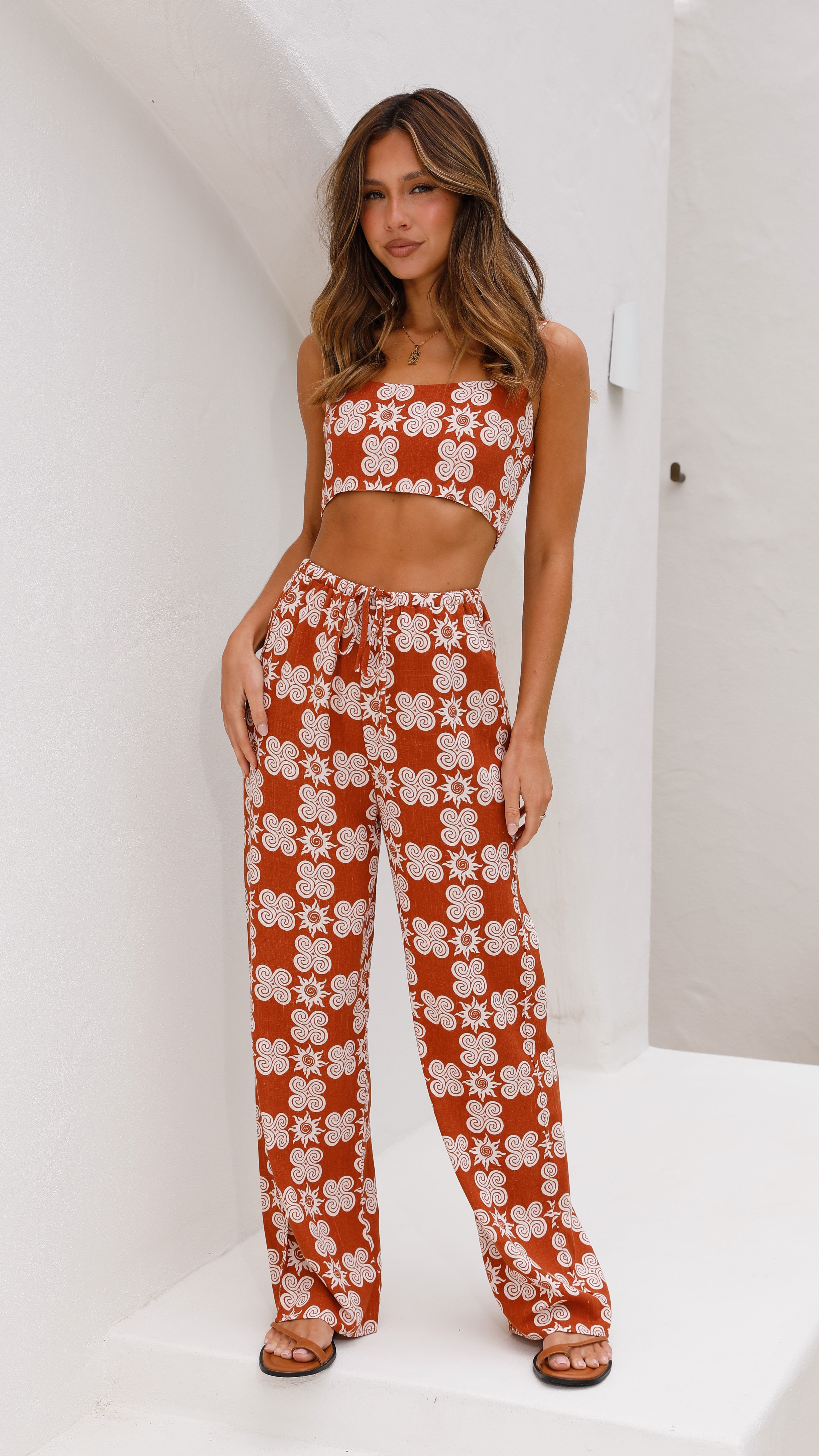 Beila Crop Top - Soleil Print - Billy J