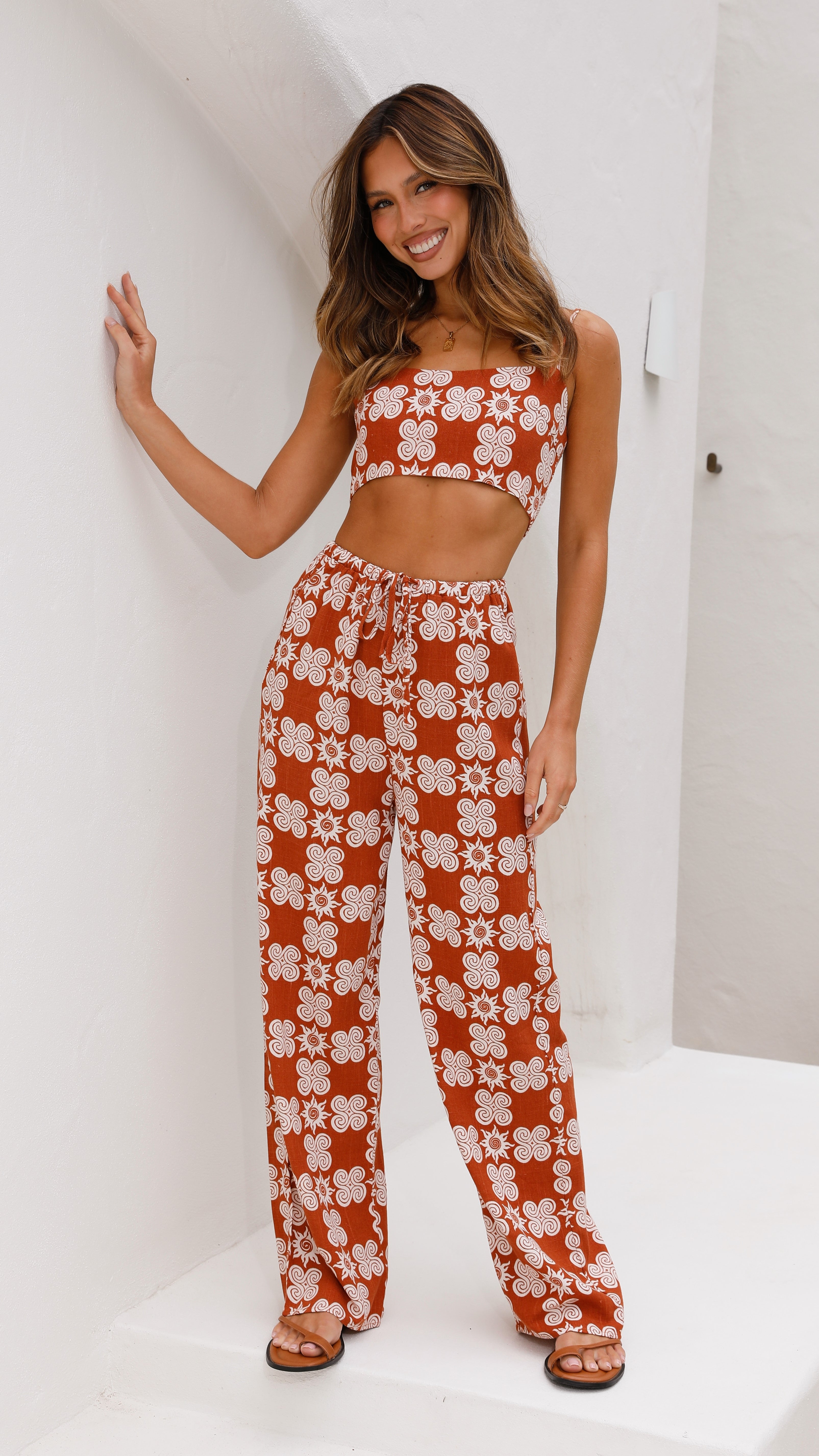 Beila Crop Top - Soleil Print - Billy J