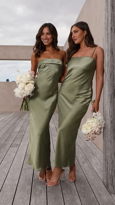 Load image into Gallery viewer, Gisele Maxi Dress - Olive - Billy J
