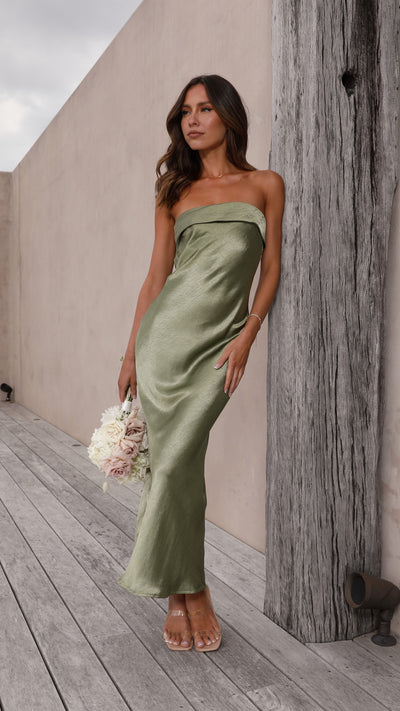 Load image into Gallery viewer, Gisele Maxi Dress - Olive - Billy J
