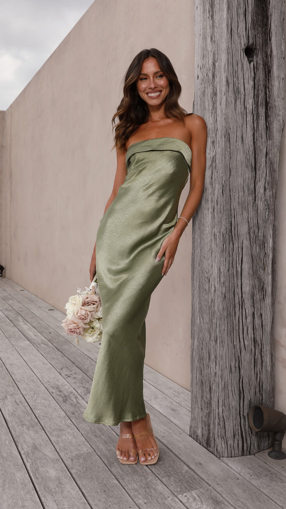 Gisele Maxi Dress - Olive - Billy J