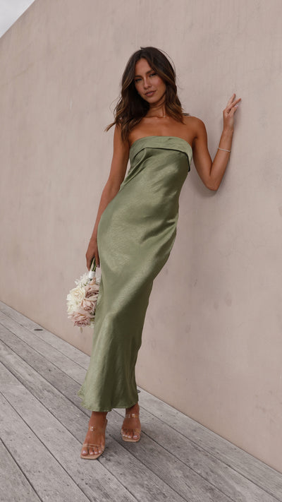 Load image into Gallery viewer, Gisele Maxi Dress - Olive - Billy J
