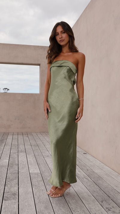 Load image into Gallery viewer, Gisele Maxi Dress - Olive - Billy J
