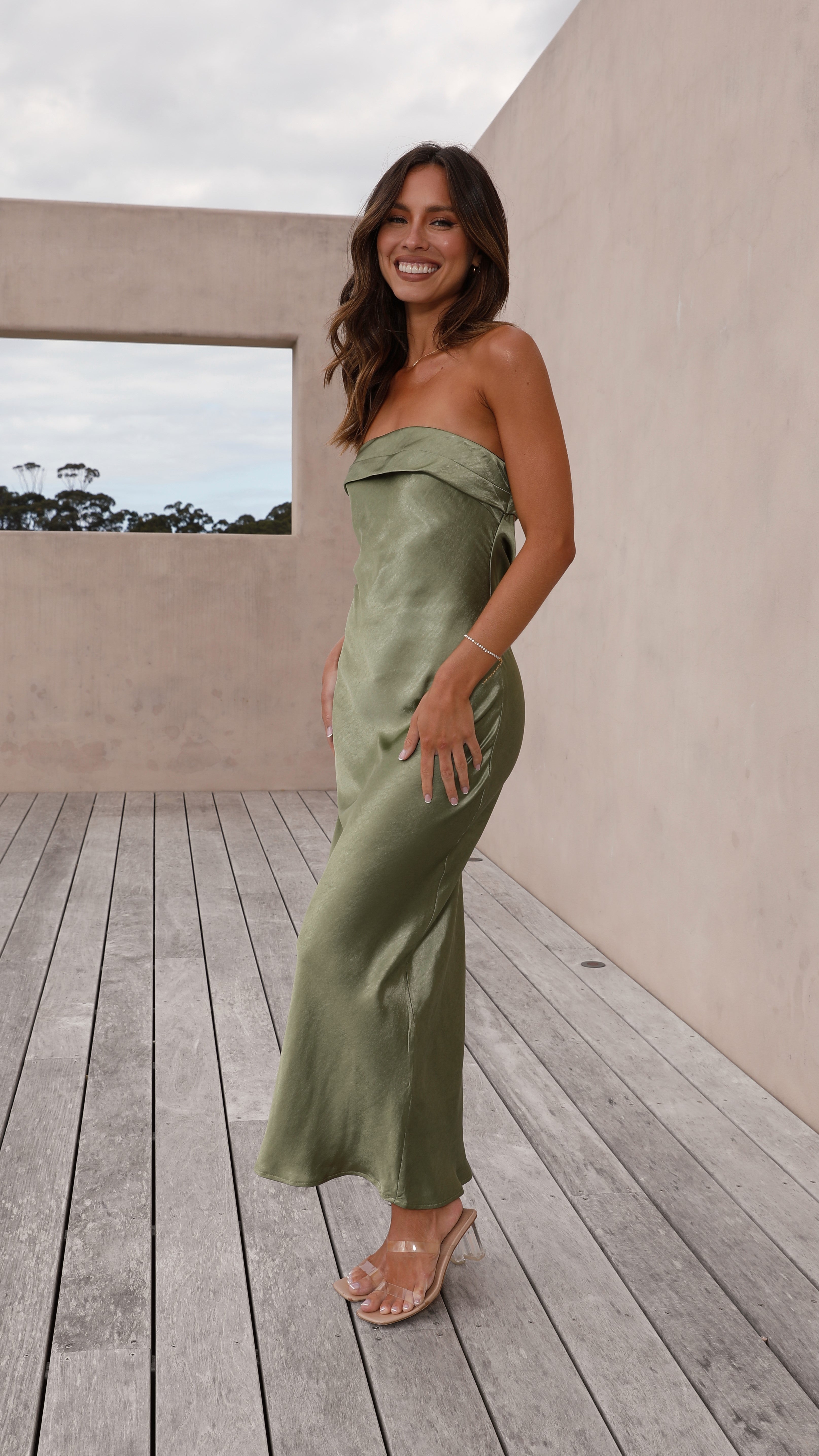 Gisele Maxi Dress - Olive - Billy J