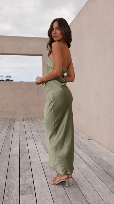 Load image into Gallery viewer, Gisele Maxi Dress - Olive - Billy J
