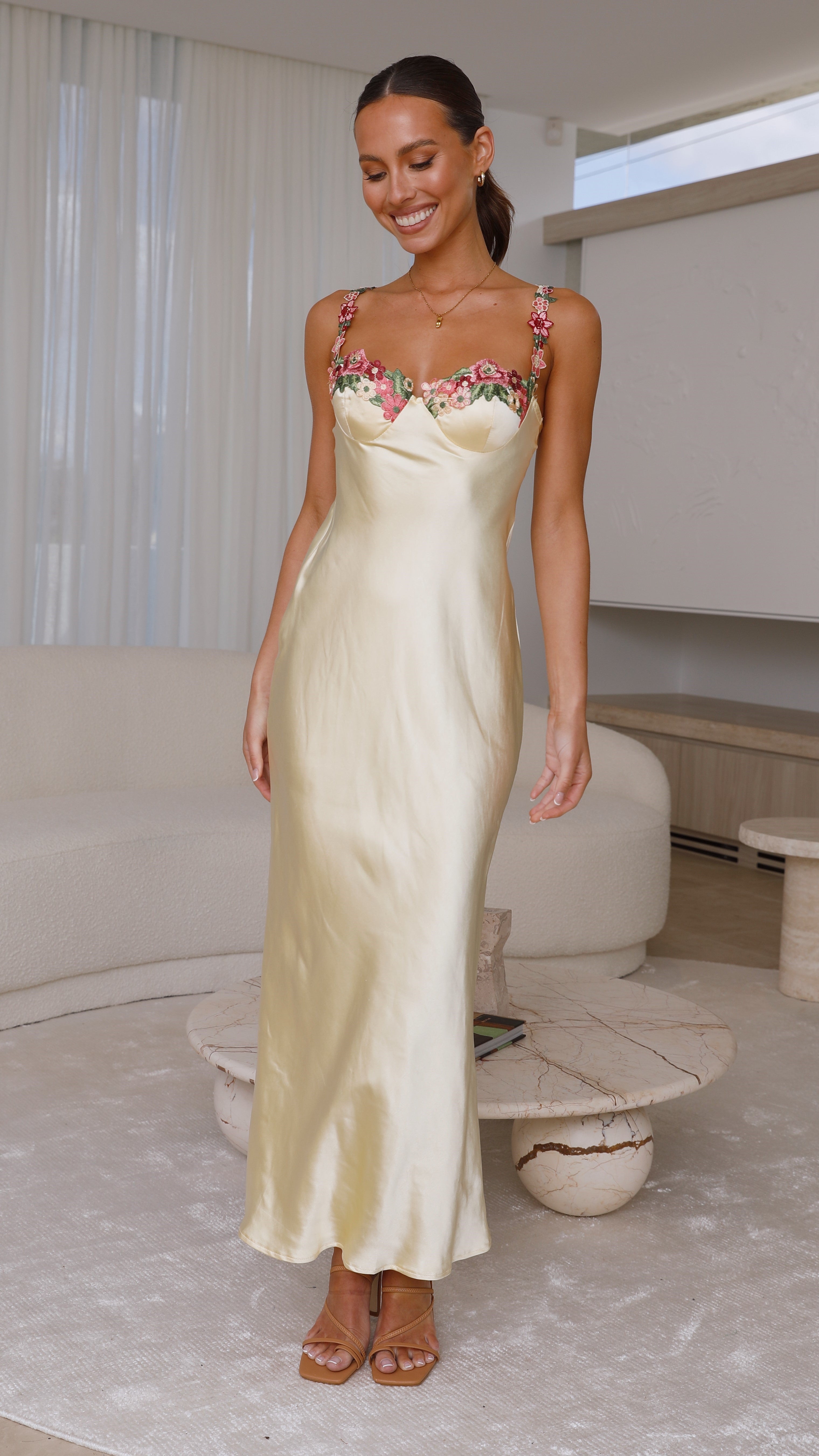 Aurora Maxi Dress - Yellow - Billy J