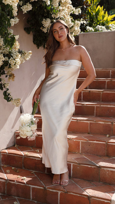 Load image into Gallery viewer, Gisele Maxi Dress - Champagne - Billy J
