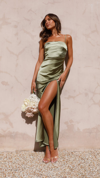 Load image into Gallery viewer, Julia Maxi Dress - Olive - Billy J
