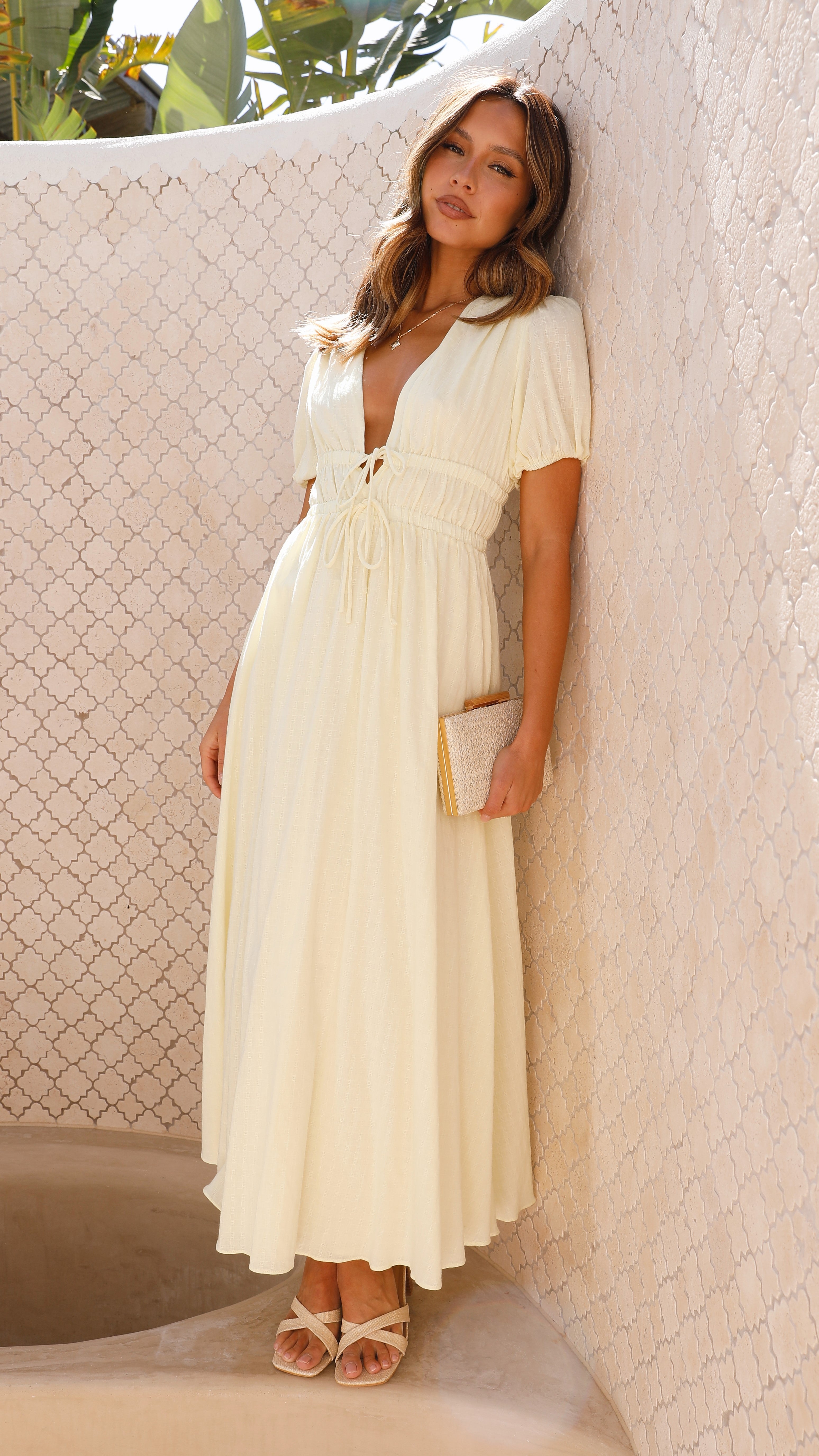 Ena Midi Dress - Yellow - Billy J